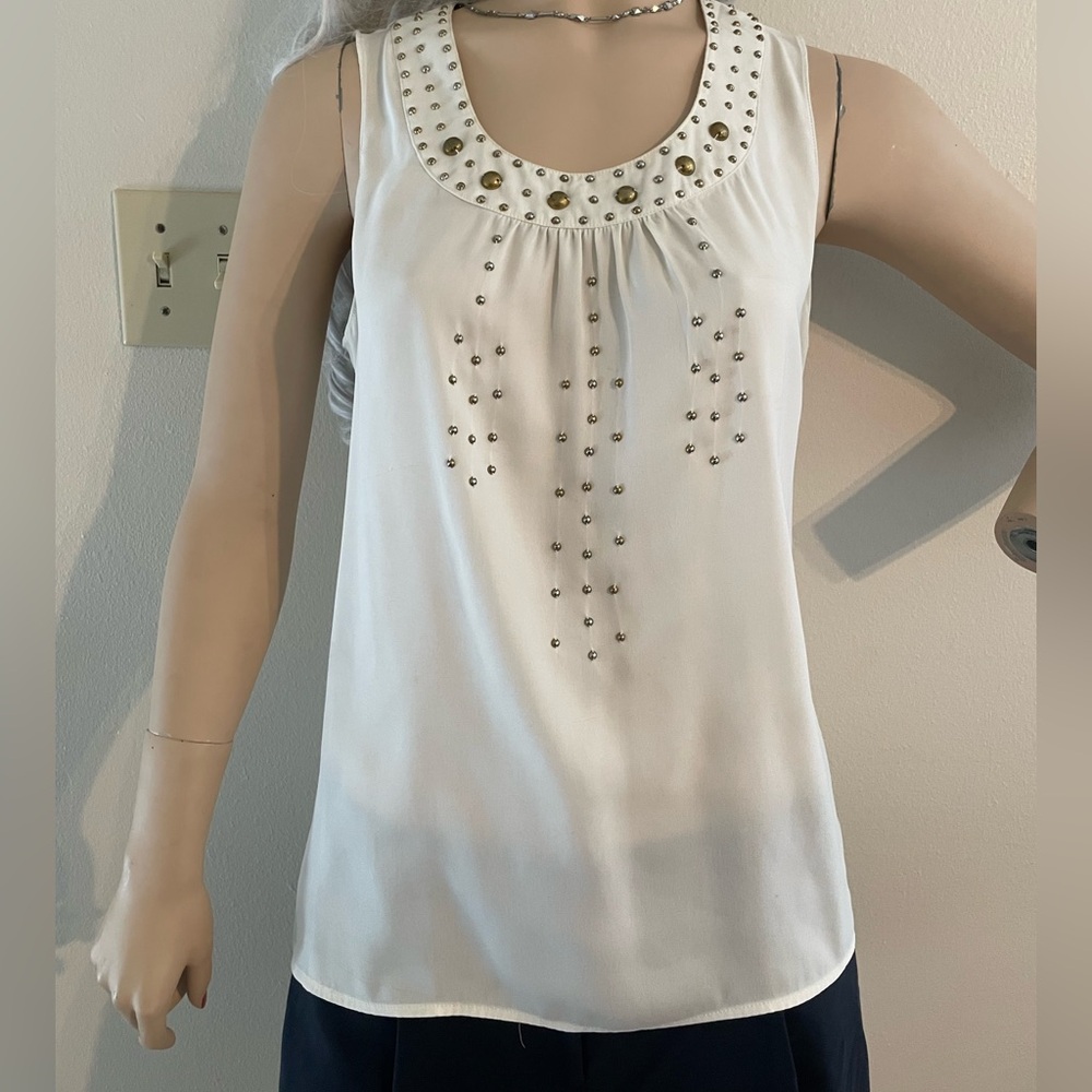 The Limited sleeveless embellished top